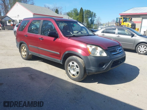 2005 Honda CR-V LX with VIN SHSRD78575U329221, listed as a IAAI auction lot 42133342 with 266,424 mi miles. Bid and sale history available at carsss.com. Image 1.