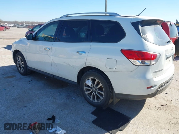 2015 Nissan Pathfinder SV with VIN 5N1AR2MN8FC668305, listed as a IAAI auction lot 41779780 with 216,818 mi miles. Bid and sale history available at carsss.com. Image 3.