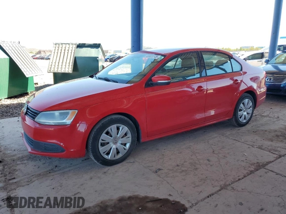 2012 Volkswagen Jetta Sedan SE w/Convenience with VIN 3VWDX7AJ2CM350015, listed as a Copart auction lot 49903745 with 135,452 mi miles and Clean Title. Bid and sale history available at carsss.com. Image 1.