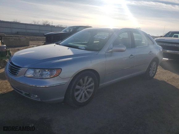 2009 Hyundai Azera GLS with VIN KMHFC46D99A358459, listed as a Copart auction lot 73316404 with 212,320 mi miles and Salvage Title. Bid and sale history available at carsss.com. Image 1.
