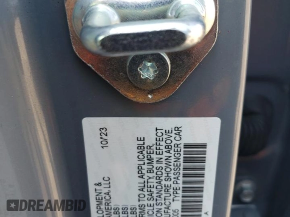 2024 Honda Accord EX-L with VIN 1HGCY2F68RA017005, listed as a Copart auction lot 59007135 with 6,696 mi miles and Salvage title. Bid and sale history available at DreamBid. Image 12.