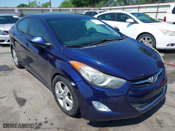 2013 Hyundai Elantra GLS with VIN 5NPDH4AE8DH412705, listed as a IAAI auction lot 41972647 with 106,655 mi miles. Bid and sale history available at carsss.com. Image 1.