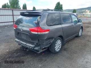 2012 Toyota Sienna LE with VIN 5TDJK3DC3CS037713, listed as a IAAI auction lot 42703815 with 208,000 mi miles and . Bid and sale history available at DreamBid. Image 4.