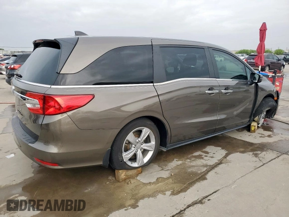2019 Honda Odyssey EX-L with VIN 5FNRL6H72KB059123, listed as a Copart auction lot 51424205 with 73,412 mi miles and Salvage Title. Bid and sale history available at carsss.com. Image 3.