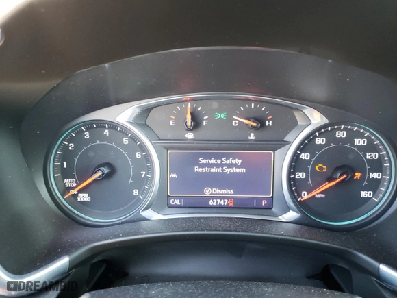 2020 Chevrolet Equinox LT with VIN 3GNAXVEX9LL289090, listed as a Copart auction lot 53211295 with 62,747 mi miles and Salvage Title. Bid and sale history available at carsss.com. Image 9.