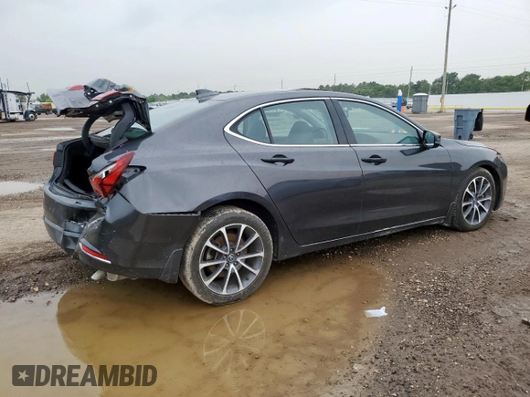 2015 Acura TLX V6 with VIN 19UUB2F32FA012244, listed as a Copart auction lot 59085705 with 110,331 mi miles and Salvage title. Bid and sale history available at DreamBid. Image 3.