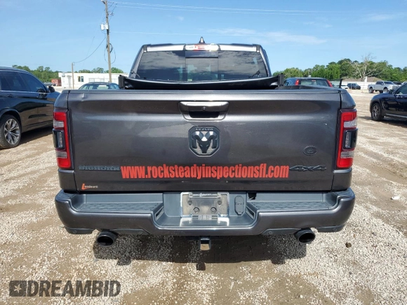 2020 Ram 1500 Big Horn with VIN 1C6SRFFT9LN211506, listed as a Copart auction lot 60098125 with 275,402 mi miles and Non repairable. Bid and sale history available at DreamBid. Image 6.