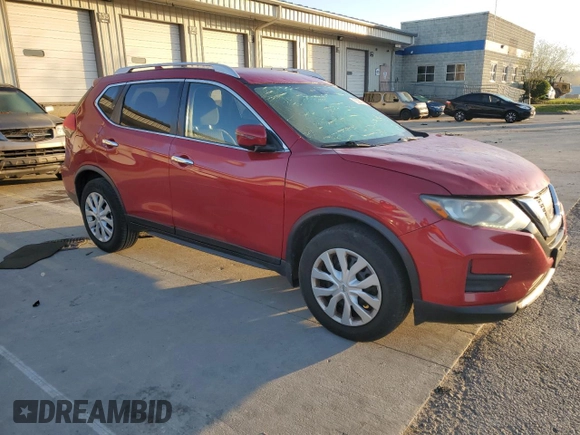 2017 Nissan Rogue SL with VIN JN8AT2MT1HW396416, listed as a Copart auction lot 53287455 with 142,360 mi miles and Salvage title. Bid and sale history available at DreamBid. Image 4.