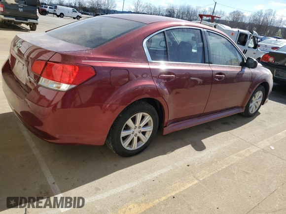 2012 Subaru Legacy 2.5i with VIN 4S3BMCA68C3012840, listed as a Copart auction lot 50399905 with 0 mi miles and Salvage Title. Bid and sale history available at carsss.com. Image 3.