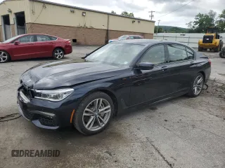 2019 BMW 7 Series 750i xDrive with VIN WBA7F2C58KB240160, listed as a Copart auction lot 63330615 with 22,916 mi miles and Salvage title. Bid and sale history available at DreamBid. Image 1.