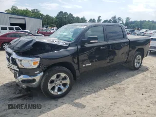 2022 Ram 1500 Lone Star with VIN 1C6SRFFT0NN427277, listed as a Copart auction lot 59408095 with 52,133 mi miles and Salvage title. Bid and sale history available at DreamBid. Image 1.