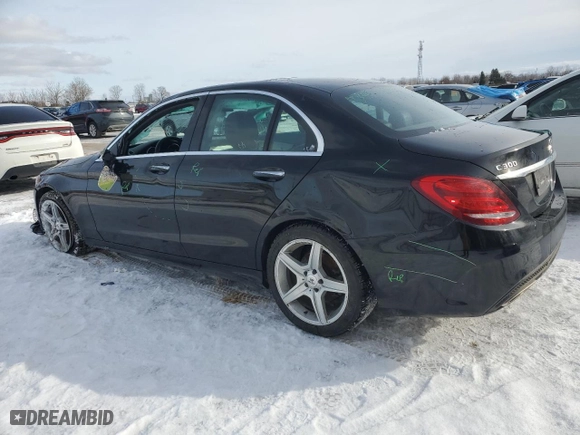 2018 Mercedes-Benz C-Class C 300 with VIN 55SWF4KB2JU236889, listed as a Copart auction lot 44134225 with 76,790 mi miles and Clean Title. Bid and sale history available at carsss.com. Image 2.
