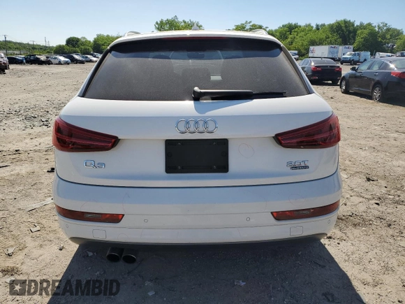 2018 Audi Q3 Premium with VIN WA1ECCFS2JR024976, listed as a Copart auction lot 57471535 with 47,711 mi miles and Salvage title. Bid and sale history available at DreamBid. Image 6.