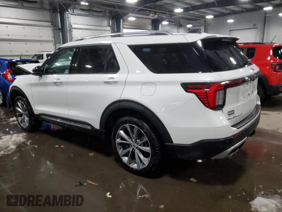 2025 Ford Explorer Platinum with VIN 1FMWK8HC9SGA37071, listed as a Copart auction lot 86131034 with Not provided miles and Salvage title. Bid and sale history available at DreamBid. Image 2.