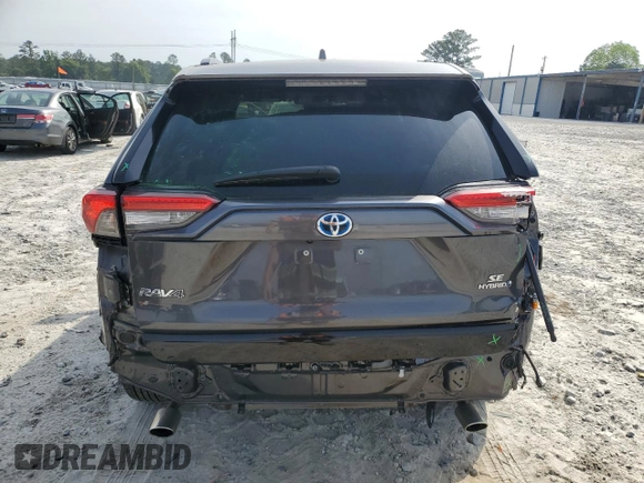 2022 Toyota RAV4 Hybrid SE with VIN JTM16RFVXNJ016590, listed as a Copart auction lot 56836825 with 55,091 mi miles and Salvage title. Bid and sale history available at DreamBid. Image 6.