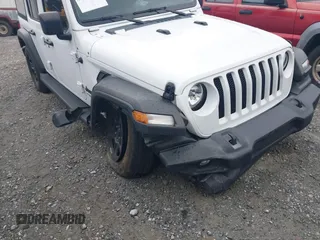 2022 Jeep Wrangler Unlimited Willys Sport with VIN 1C4HJXDN1NW175134, listed as a IAAI auction lot 41615254 with 28,762 mi miles and . Bid and sale history available at DreamBid. Image 6.