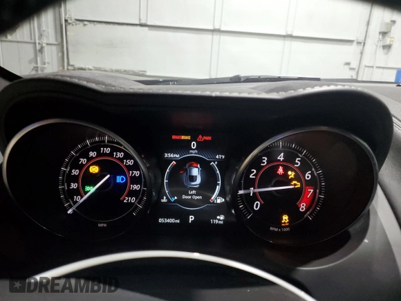2018 Jaguar F-Type with VIN SAJD51EEXJCK51042, listed as a Copart auction lot 84990464 with 53,400 mi miles and Salvage Title. Bid and sale history available at DreamBid. Image 9.