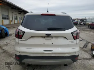 2017 Ford Escape Titanium with VIN 1FMCU0JD1HUE66040, listed as a Copart auction lot 43942665 with 55,484 mi miles and Salvage Title. Bid and sale history available at DreamBid. Image 6.