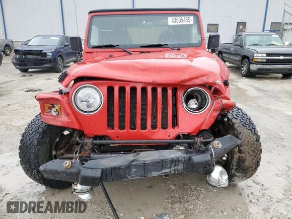 1999 Jeep Wrangler Sport with VIN 1J4FY19S1XP414364, listed as a Copart auction lot 43605485 with 184,363 mi miles and Non Repairable. Bid and sale history available at carsss.com. Image 5.