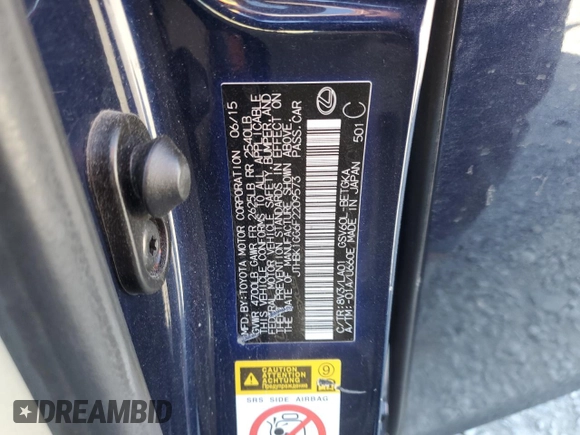 2015 Lexus ES with VIN JTHBK1GG6F2209573, listed as a Copart auction lot 50174275 with 149,021 mi miles and Salvage Title. Bid and sale history available at carsss.com. Image 14.