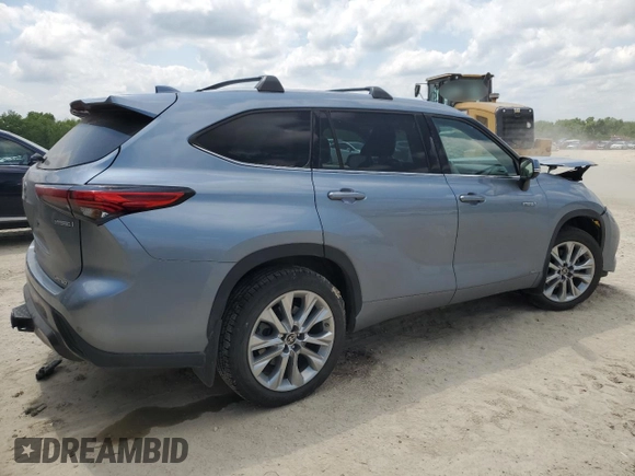 2021 Toyota Highlander Hybrid Limited with VIN 5TDXBRCH7MS065638, listed as a Copart auction lot 56914045 with 56,297 mi miles and Salvage title. Bid and sale history available at DreamBid. Image 3.
