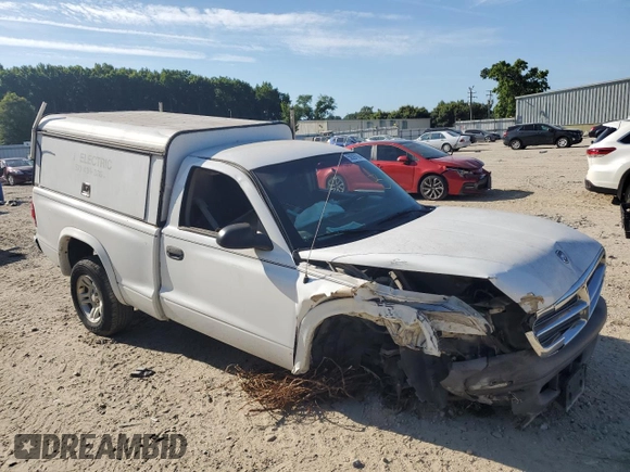 2004 Dodge Dakota with VIN 1D7FL16K14S554387, listed as a Copart auction lot 59397994 with 0 mi miles and Salvage Title. Bid and sale history available at carsss.com. Image 4.