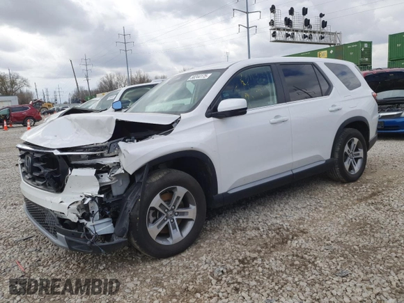 2023 Honda Pilot EX-L 7 Passenger with VIN 5FNYG1H51PB048722, listed as a Copart auction lot 50244175 with 38,662 mi miles and Salvage Title. Bid and sale history available at carsss.com. Image 1.