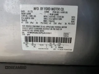 2023 Ford Explorer z VIN 1FM5K8ACXPGA32961, wystawiony jako Copart lot #65522385 z przebiegiem 20 804 mil mil oraz Szkoda całkowita • Salvage title. Historia ofert i sprzedaży dostępna na DreamBid. Obrazek 13.
