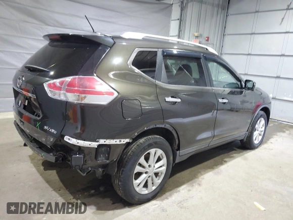 2016 Nissan Rogue SV with VIN KNMAT2MV5GP644107, listed as a Copart auction lot 51036385 with 35,066 mi miles and Salvage Title. Bid and sale history available at DreamBid. Image 3.