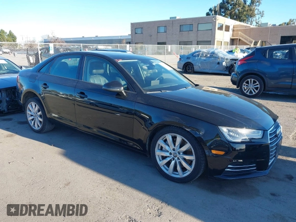 2017 Audi A4 Premium with VIN WAUGNAF43HN003244, listed as a IAAI auction lot 41278459 with 47,036 mi miles. Bid and sale history available at carsss.com. Image 1.