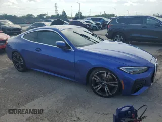 2023 BMW 4 Series 430i with VIN WBA53AP02PCL22461, listed as a Copart auction lot 75339224 with 9,923 mi miles and Salvage title. Bid and sale history available at DreamBid. Image 4.