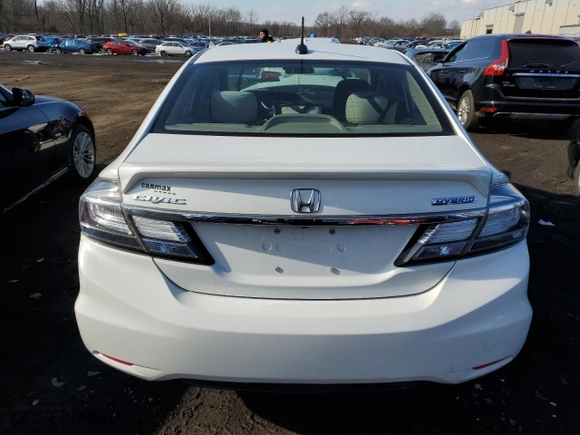 2014 Honda Civic Hybrid with VIN 19XFB4F21EE201599, listed as a Copart auction lot 42860345 with 60,205 mi miles and Clean Title. Bid and sale history available at carsss.com. Image 6.