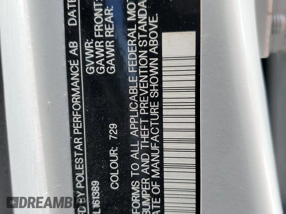 2023 Polestar 2 z VIN YSMED3KA3PL161389, wystawiony jako Copart lot #57417555 z przebiegiem 30 981 mil mil oraz Nie do naprawy. Historia ofert i sprzedaży dostępna na DreamBid. Obrazek 12.