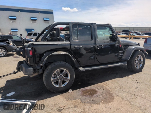 2019 Jeep Wrangler Unlimited Sahara with VIN 1C4HJXEN8KW616980, listed as a Copart auction lot 51253215 with 54,011 mi miles and Salvage Title. Bid and sale history available at DreamBid. Image 3.