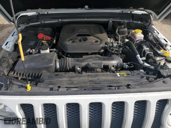 2020 Jeep Wrangler Unlimited Sahara with VIN 1C4HJXEN5LW207076, listed as a Copart auction lot 59461645 with 57,559 mi miles and Salvage title. Bid and sale history available at DreamBid. Image 11.