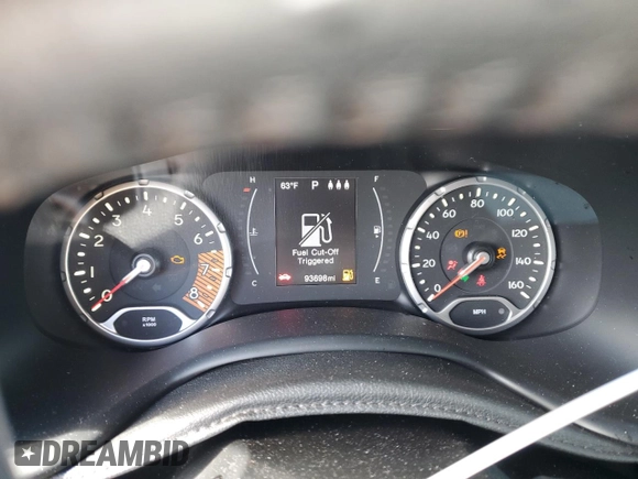 2019 Jeep Renegade Altitude with VIN ZACNJBBB6KPK55064, listed as a Copart auction lot 45586795 with 93,698 mi miles and Salvage Title. Bid and sale history available at DreamBid. Image 9.