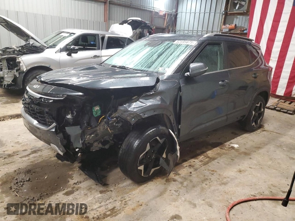 2024 Kia Seltos EX with VIN KNDERCAA4R7574612, listed as a Copart auction lot 52595675 with 12,525 mi miles and Salvage Title. Bid and sale history available at carsss.com. Image 1.