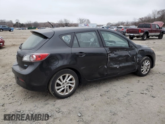 2012 Mazda 3 i Grand Touring with VIN JM1BL1M89C1599856, listed as a Copart auction lot 48949845 with 179,368 mi miles and Salvage Title. Bid and sale history available at DreamBid. Image 3.