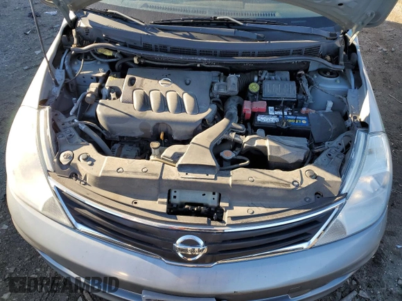 2010 Nissan Versa 1.8 SL with VIN 3N1BC1CPXAL431404, listed as a Copart auction lot 43817575 with 28,599 mi miles and Salvage Title. Bid and sale history available at carsss.com. Image 11.