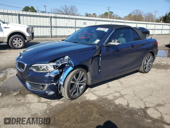 2017 BMW 2 Series 230i with VIN WBA2K9C39HV647568, listed as a Copart auction lot 43027895 with 51,258 mi miles and Salvage title. Bid and sale history available at DreamBid. Image 1.