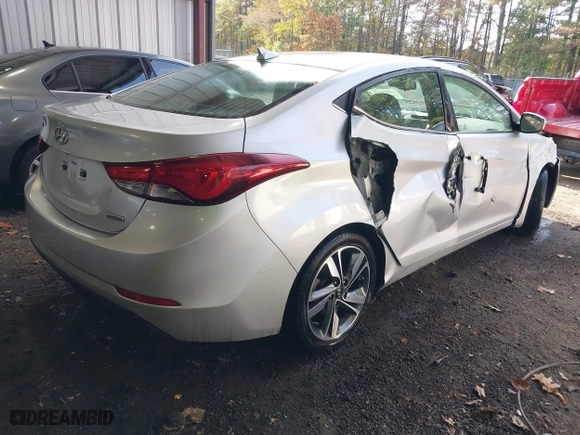 2014 Hyundai Elantra SE with VIN KMHDH4AE4EU165055, listed as a IAAI auction lot 40819849 with 127,536 mi miles. Bid and sale history available at carsss.com. Image 4.