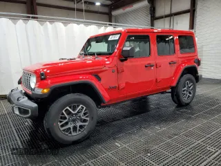 2025 Jeep Wrangler Sahara с VIN 1C4PJXEN8SW575908, выставлен на аукционе Copart как лот 61501965 с пробегом 6 989 миль миль и Чистый • Clean title. История ставок и продаж доступна на DreamBid. Изображение 1.
