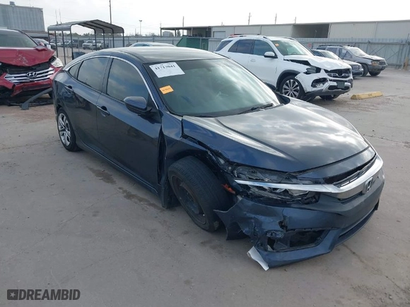 2017 Honda Civic Sedan LX with VIN 19XFC2F55HE075957, listed as a IAAI auction lot 41713041 with 61,538 mi miles. Bid and sale history available at carsss.com. Image 1.