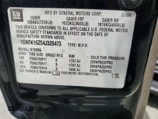 2004 Chevrolet Suburban LT with VIN 1GNFK16Z54J328473, listed as a Copart auction lot 60135565 with Not provided miles and Salvage title. Bid and sale history available at DreamBid. Image 13.