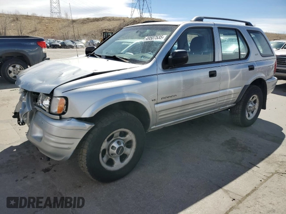 2000 Isuzu Rodeo z VIN 4S2DM58W8Y4331154, wystawiony jako Copart lot #49507535 z przebiegiem 198 476 mil mil oraz Szkody całkowita. Historia ofert i sprzedaży dostępna na DreamBid. Obrazek 1.