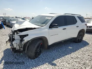 2018 Chevrolet Traverse Premier z VIN 1GNEVJKWXJJ259239, wystawiony jako Copart lot #80933634 z przebiegiem 113 386 mil mil oraz Szkoda całkowita • Salvage title. Historia ofert i sprzedaży dostępna na DreamBid. Obrazek 1.