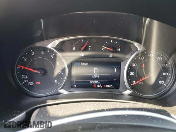 2021 Chevrolet Equinox LT with VIN 3GNAXUEV2ML306581, listed as a Copart auction lot 60613455 with 36,272 mi miles and Salvage title. Bid and sale history available at DreamBid. Image 9.
