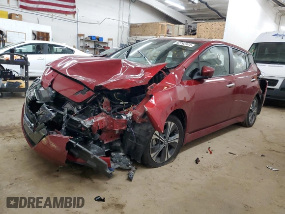 2022 Nissan LEAF SV Plus with VIN 1N4BZ1CV1NC560214, listed as a Copart auction lot 82192504 with 18,849 mi miles and Salvage Title. Bid and sale history available at DreamBid. Image 1.