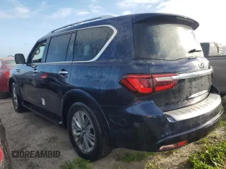 2021 Infiniti QX80 LUXE with VIN JN8AZ2AF1M9716985, listed as a Copart auction lot 74949784 with 0 mi miles and Salvage Title. Bid and sale history available at carsss.com. Image 2.