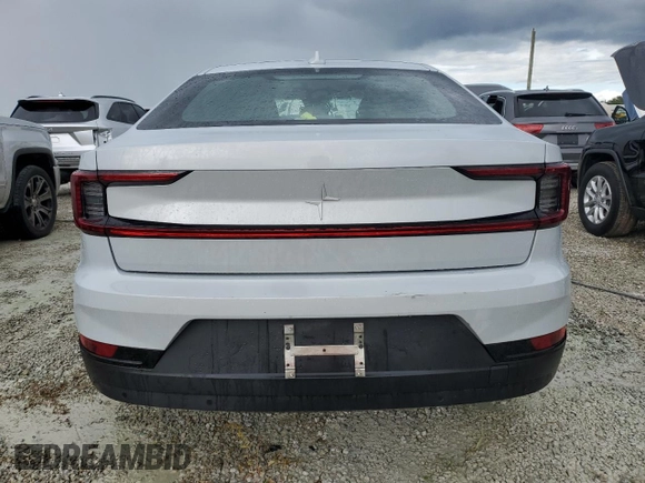 2023 Polestar 2 with VIN YSMEG3KA8PL134129, listed as a Copart auction lot 74186224 with 0 mi miles and Non Repairable. Bid and sale history available at carsss.com. Image 6.